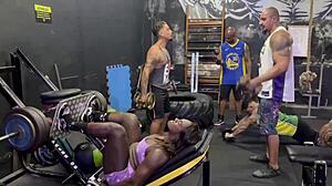Hot Brazilian Girl Fucked by Four Gym Guys