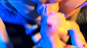 sexy maid pov blowjob dick and cum swallow close up