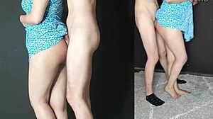 In a homemade scene, girlfriend ninet tresor submits to ass slaps and blowjob like a bitch.