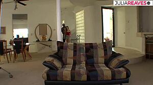 Blonde Jenna says she's never had such a huge cock in her cunt before.