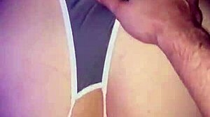 Old wife bent over in doggystyle cuckold humiliation