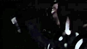 Vintage bisexual threesome features interracial black and white pussies.