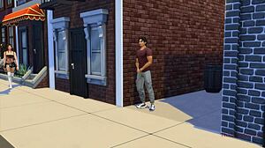 A young woman seduces a man and gives him a deep blow job for money.