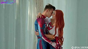 spider-man cosplay sex with sia siberia at home