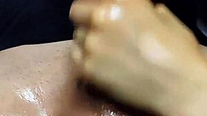 Oiled Handjob Turns Into a Massive Cum Explosion on Tits