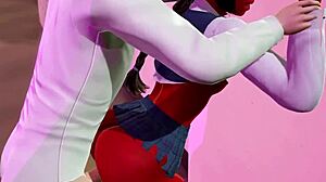 I am Meruccubus, asian succubus with big tits and ass, getting sucked off after studying in 3d hentai pov