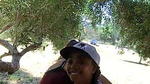 Carmela Clutch and Cali Caliente enjoy a scenic outdoor hike