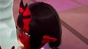 I am Meruccubus, asian succubus with big tits and ass, getting sucked off after studying in 3d hentai pov