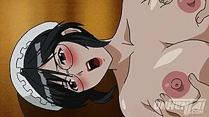 Yo, see this hot busty maid breastfeeding her boss in uncensored hentai action!