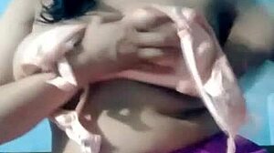 Unsatisfied indian teen satisfies herself on webcam with big boobs