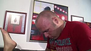 German amateur delivers intense blowjob and handjob facial