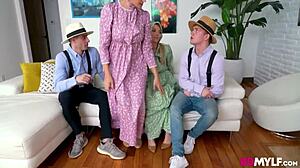 Penny Barber and Pristine Edge Swap Dicks in Amish Roleplay