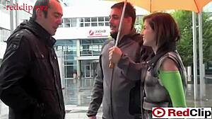 Pretty Teen Gal Bends Over For Doggy Blowjob And Fuck!