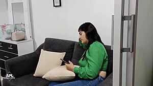 I Eat My Lesbian Stepdaughter's Juicy And Delicious Pussy At Home