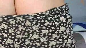 teen girl dances reaggaeton mix on webcam