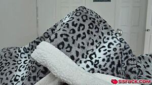 Katie rides pervy stepbro's cock until he cums on her?