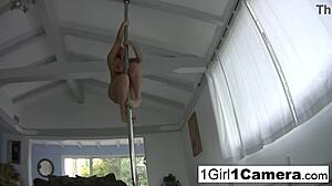 natasha nice explores her busty body in a solo masturbation session