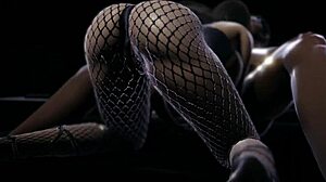 Big titty goth girl fucks hard cock in hentai style!