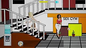 fuckerman part 5 hits the gym for some cartoon action