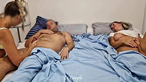 Horny Girlfriend Sneaks into Friend’s Bedroom for Morning Fun