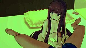 Fern, the 3D cartoon character, engages in dirty talk while having sex in sportswear