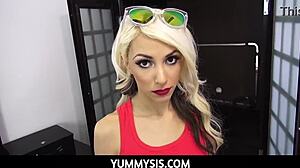 Yummysis Teases Stepbro With Blowjob After Getting Caught