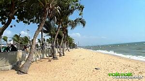 Two Petite Thai Teens Tag Team Foreign Cock