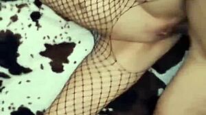 Sexwife In Stockings Gets Intense Anal Fucking From Husband's Friend.