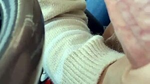 Amateur Blowjob In Car: She Swallows And Sucks Her Fingers