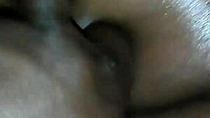 Hey, rubbing oil on this ebony milf's big ass