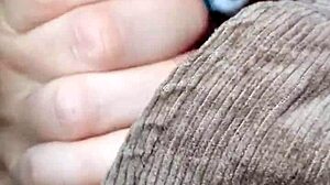 Amateur Blowjob In Car: She Swallows And Sucks Her Fingers