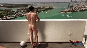 Johnny and Robbie Rivers bareback fuck in penthouse pool