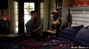 Stunning MILF In Classy Roleplay Rides Cock Cowgirl Style And Receives Cumshot On Her Glamorous Body