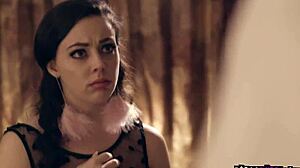 Busty girl masturbates to music fantasizing about big dick inside her!