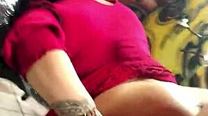 Peruvian amateur trades pussy piercing for tattoo artist's touch