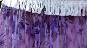 my wife wears a see-through dress in the park