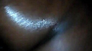 Hey, rubbing oil on this ebony milf's big ass
