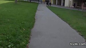 Erotic cutie gives a blowjob in pov and gets spread twat penetrated deeply