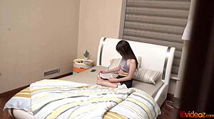 i love showing off my teen body and loving that cock close up