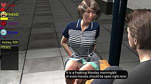 Matt plays rough roleplay with bus stop girl, creampie and blowjob included