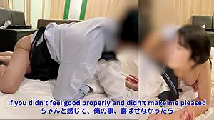 Asian cosplayer Lina endures dirty talk and creampie from the store manager in homemade drama