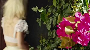 Beautiful blonde pornstar takes huge cock in her tight shaved pussy!