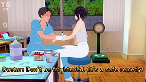 Japanese Crossdressing in 3D Anime Infirmary Scene