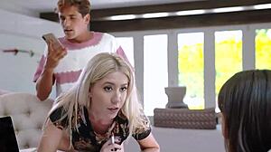 Stepbrother fucks stepsister in front of friend