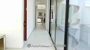 Blonde Babe in Shower Demands Monster Cock for Morning Blowjob and Facial