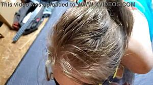 I give it to her in the shop