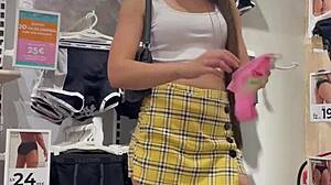 My sugar daddy takes me lingerie shopping