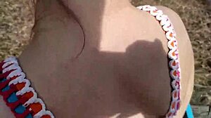 Amateur Brunette Teen 18+ Sucks Cock Outdoors, Swallows Cum In Mouth