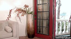 Big Boobed Shemale Babe Loves Anal