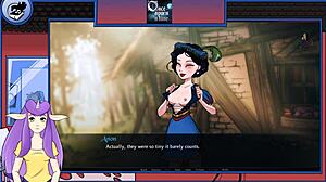 snow white shows her big ass and small tits in porn game